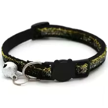 Adjustable Colorful Cat Collar with Bell for Pets