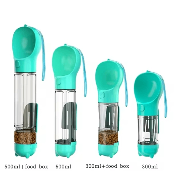 3-in-1 Portable Dog Water Bottle and Food Dispenser